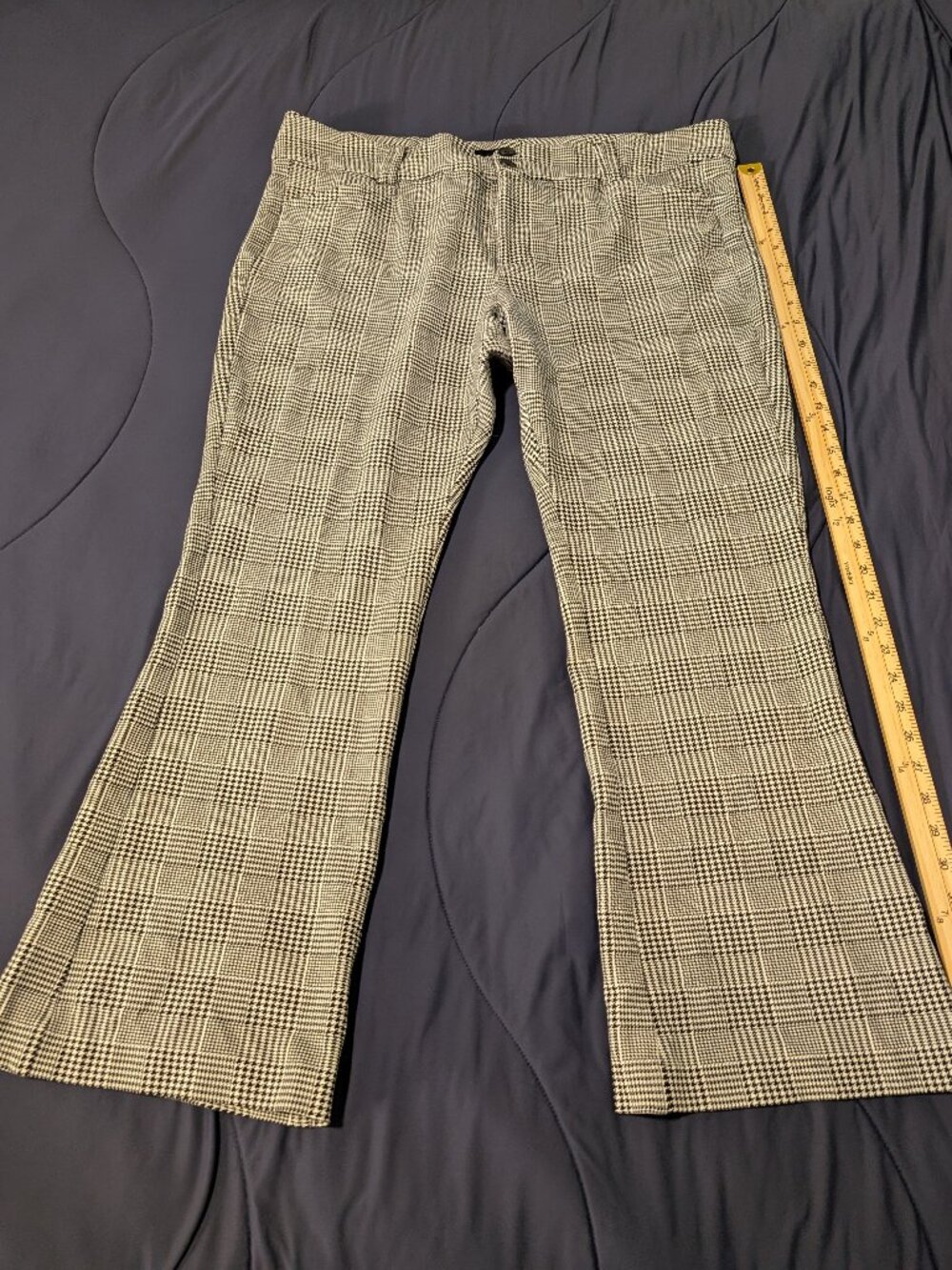 Torrid Womens 20R Plaid Houndstooth Flare Leg Dress Pants Trousers Work